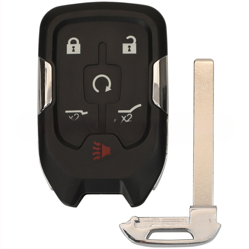 Chevrolet 3/4/5/6 gombos távkulcs, 315/433MHz HYQ1AA/EA; penge: réz + műanyag; tokozás: műanyag; súly 54.3 g