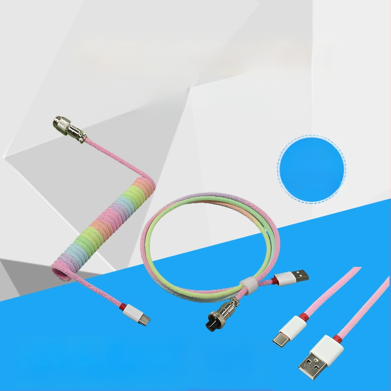 Kabl za tipkovnicu s avionijskim konektorom, spiralni bakreni vod, duljina 1.5 m, niklirano, OEM dostupno