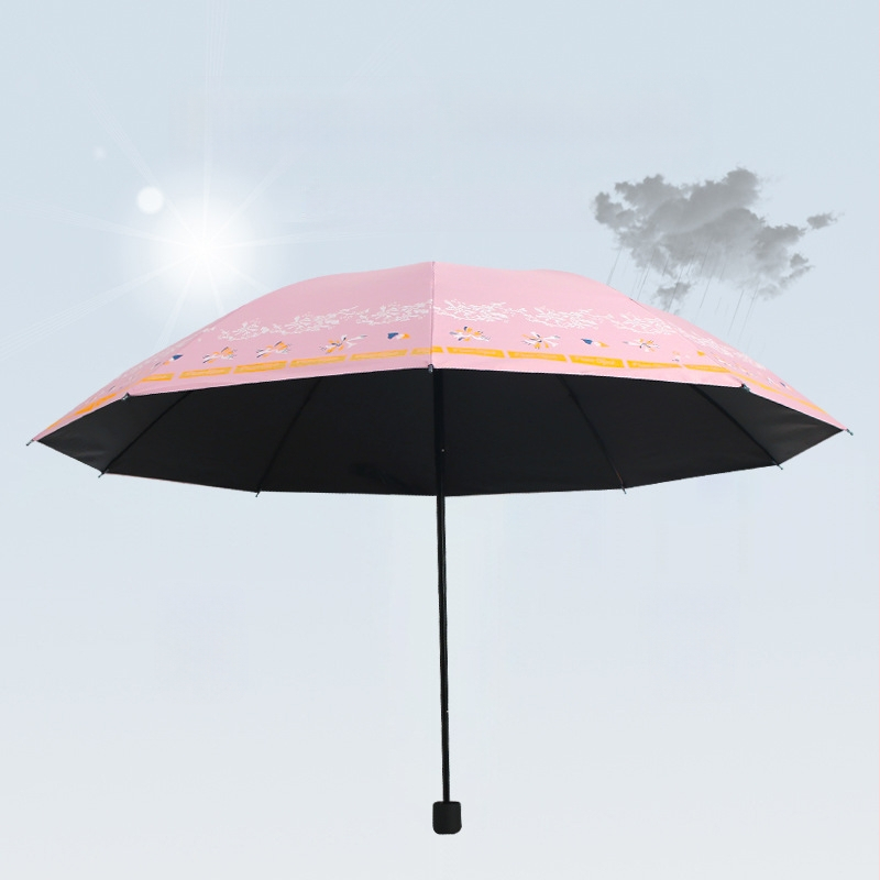 Ruoyu saulės skėtis su 10 plieno rėmų, UPF > 50, 190T audinys su vinilo danga, rankinis atidarymas uždarymas, sulankstomas