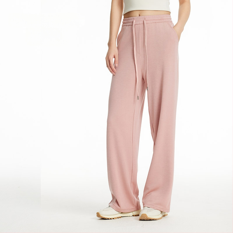 Pantaloni femei drepti - fibre de celuloză regenerată, croială dreaptă, vară 2024, stil casual japonez-coreean