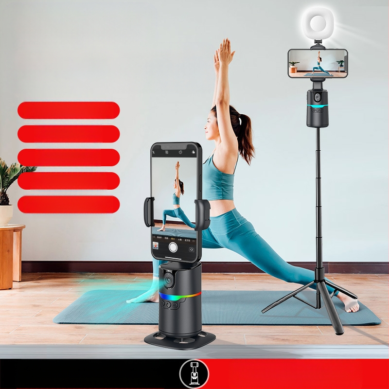 Γκίμπαλ για κινητό με AI αυτοματοποιημένη παρακολούθηση, 360° περιστροφή και κλίση, 220 g, σταθεροποιητής για vlog εσωτερικού/εξωτερικού χώρου