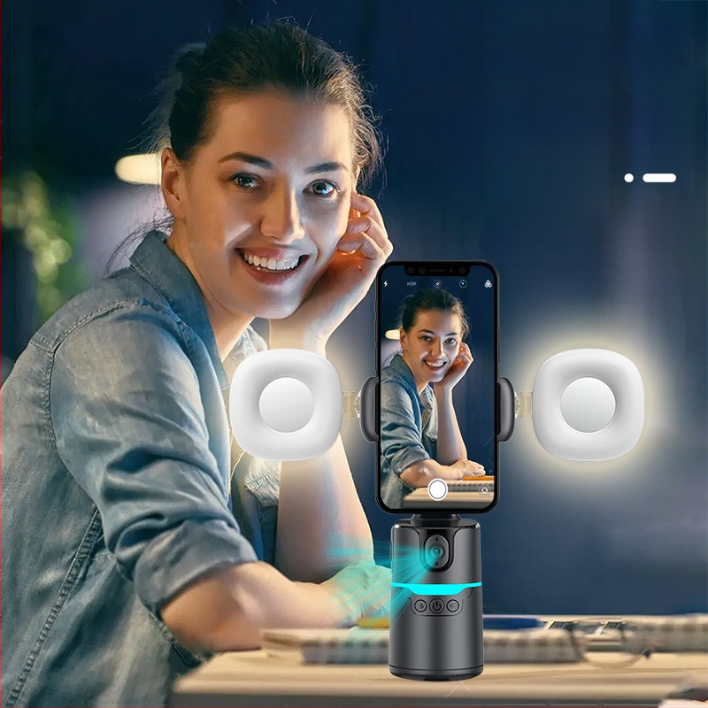 Γκίμπαλ για κινητό με AI αυτοματοποιημένη παρακολούθηση, 360° περιστροφή και κλίση, 220 g, σταθεροποιητής για vlog εσωτερικού/εξωτερικού χώρου