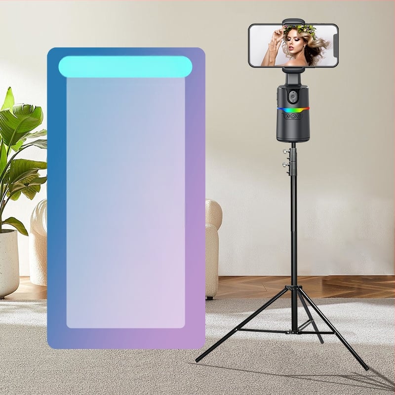 Γκίμπαλ για κινητό με AI αυτοματοποιημένη παρακολούθηση, 360° περιστροφή και κλίση, 220 g, σταθεροποιητής για vlog εσωτερικού/εξωτερικού χώρου