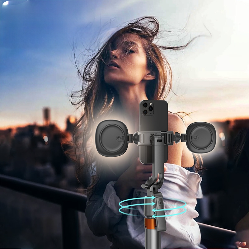 Γκίμπαλ για κινητό με AI αυτοματοποιημένη παρακολούθηση, 360° περιστροφή και κλίση, 220 g, σταθεροποιητής για vlog εσωτερικού/εξωτερικού χώρου