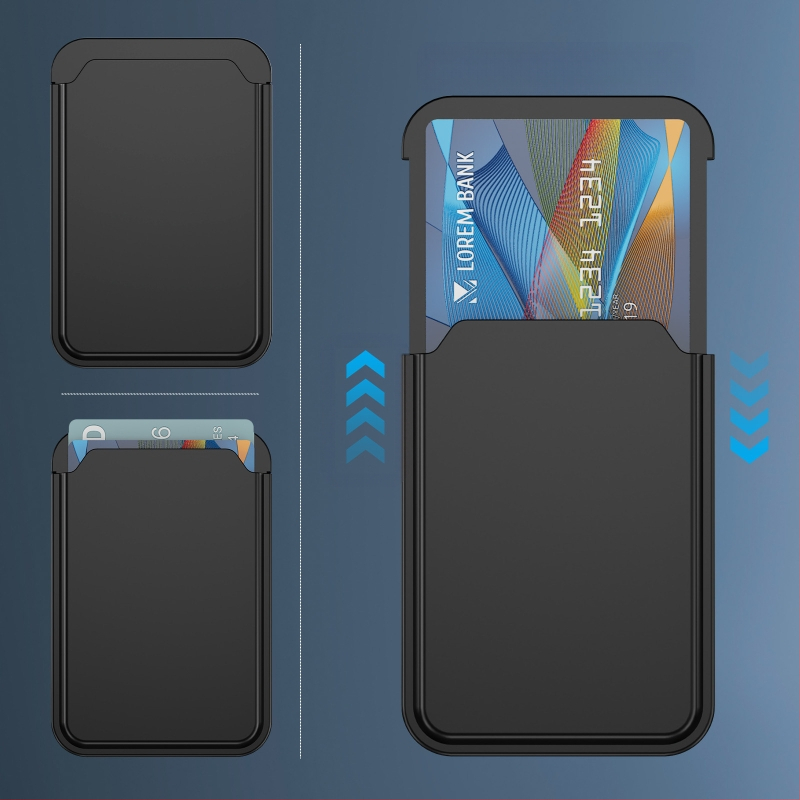 Husa de telefon cu inel magnetic și suport pentru două carduri pentru încărcare wireless - capac spate PC, turnare prin injecție