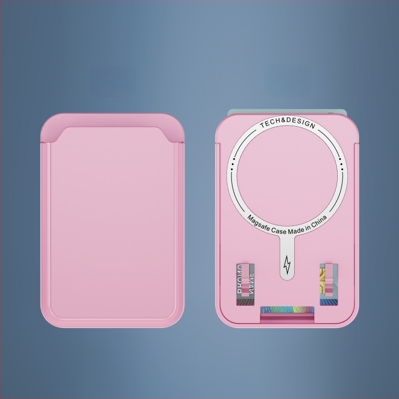 Husa de telefon cu inel magnetic și suport pentru două carduri pentru încărcare wireless - capac spate PC, turnare prin injecție