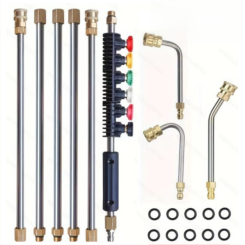 Produžna šipka za glavu visokotlačnog perača, od nehrđajućeg čelika (Vrsta: produžni; Materijal: nehrđajući čelik; Primjena: pranje automobila, čišćenje klima uređaja)