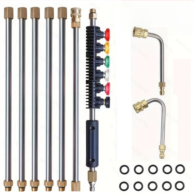 Produžna šipka za glavu visokotlačnog perača, od nehrđajućeg čelika (Vrsta: produžni; Materijal: nehrđajući čelik; Primjena: pranje automobila, čišćenje klima uređaja)