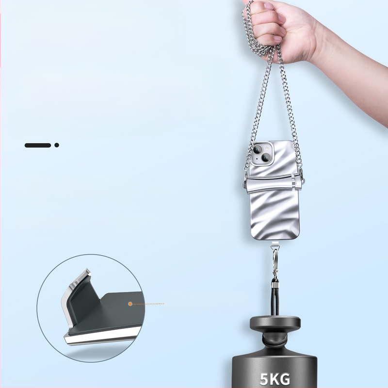 Lančić za mobitel od metala, prilagodljiv metalni kaiš, elektroplatirani završetak, unisex