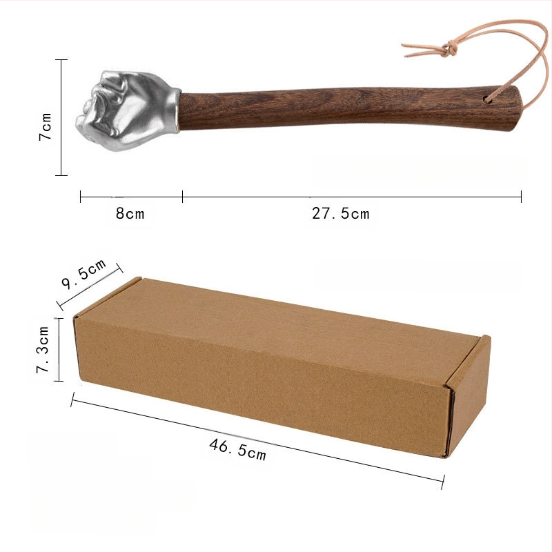 Lodesveida āmurs ar nerūsējoša tērauda galvu un koka rokturi, 0.2 kg