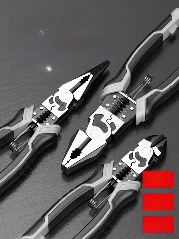 Заключващи клещи за електротехници, мултифункционални, индустриално качество, комплект