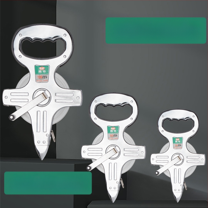 Nerūdijančio plieno rėminė matavimo juosta statybvietei su laikikliu