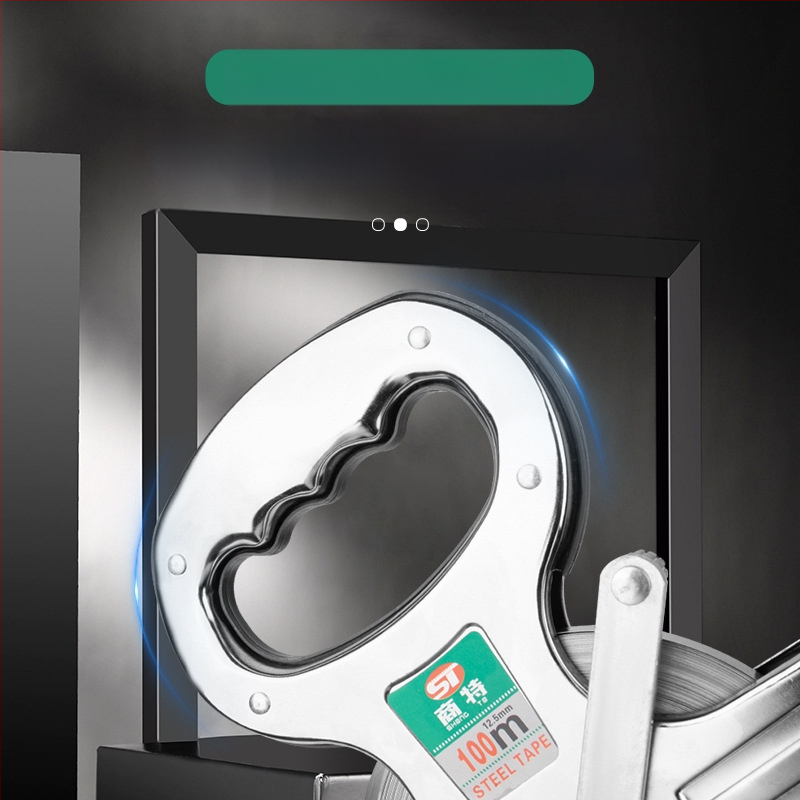 Nerūdijančio plieno rėminė matavimo juosta statybvietei su laikikliu