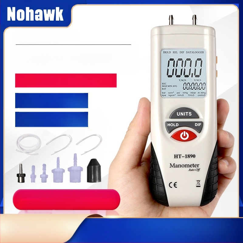 Xinsite HT-1890 Diferencialinis slėgio matuoklis, Skaitmeninis mikrodiferencinis matuoklis, Automobilių remontui, Vakuuminis matuoklis