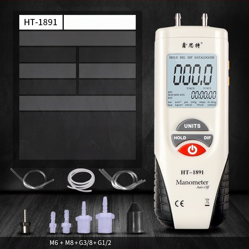 Xinsite HT-1890 Diferencialinis slėgio matuoklis, Skaitmeninis mikrodiferencinis matuoklis, Automobilių remontui, Vakuuminis matuoklis