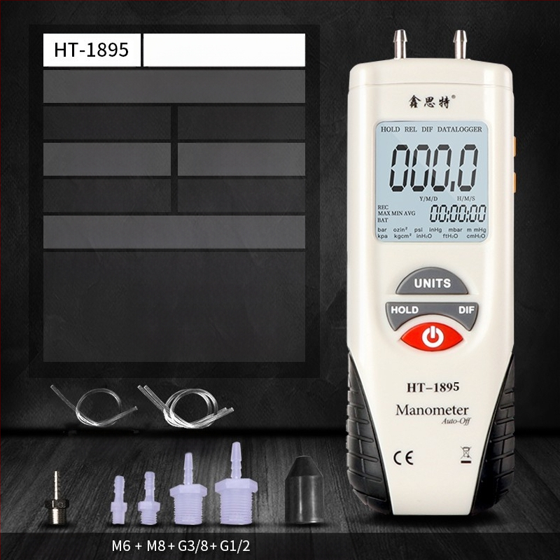 Xinsite HT-1890 Diferencialinis slėgio matuoklis, Skaitmeninis mikrodiferencinis matuoklis, Automobilių remontui, Vakuuminis matuoklis