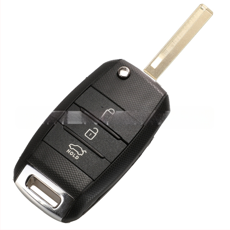 Kia sulankstomo raktų korpusas – keitimas 3/4 mygtukų nuotolinio valdymo pulteliui, plastikinis korpusas; rakto peilis: varis + plastikas; svoris 57 g; prekinis ženklas Kutery; suderinama su Kia