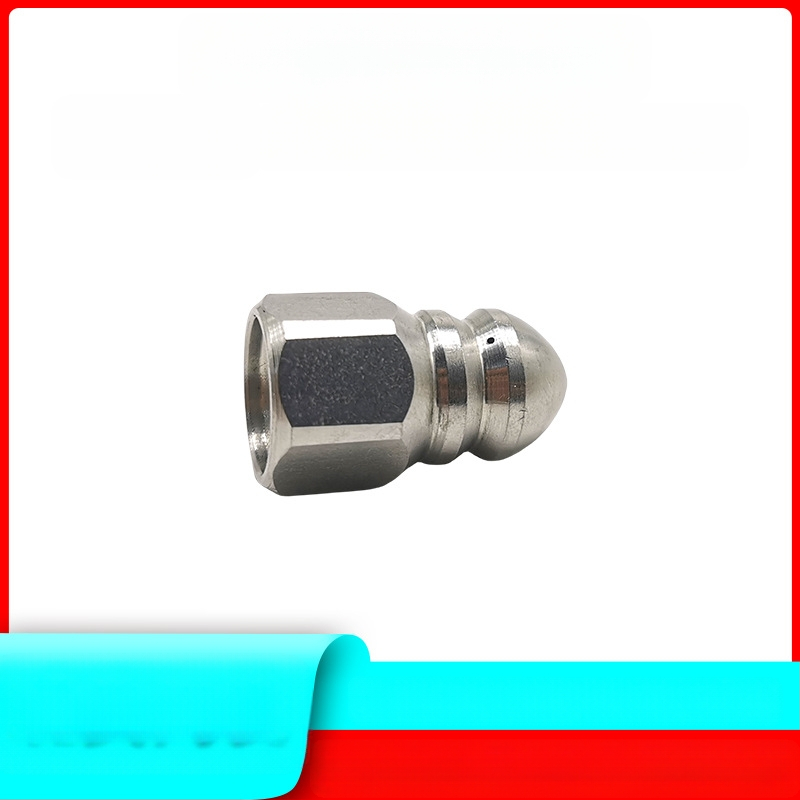 Nerūdijančio plieno nuotekų vamzdžių valymo purkštuvus su vidiniu sriegio, šešios skylės, aštri plovimo galva