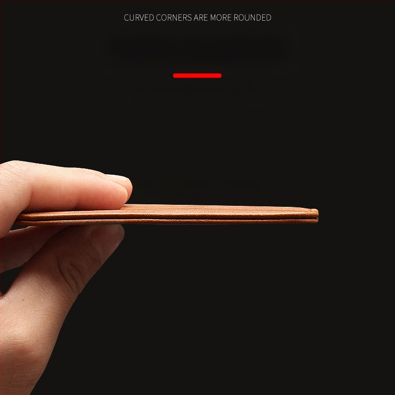 Mini kortelių laikiklis su keliomis skyrimis – PU oda, unisex, prekės ženklas Zongshu/Brown Mouse, 2024 m. pavasaris