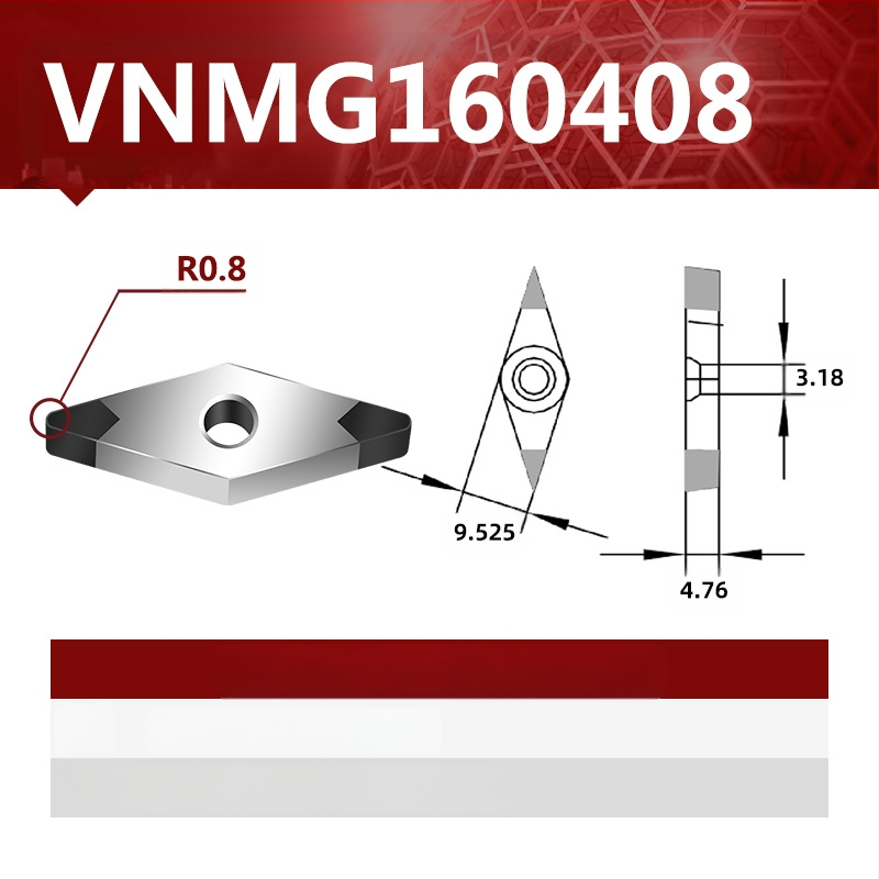 CBN CNC sukamasis peilis VNMG160404/08/12 – NC pjovimo įrankis