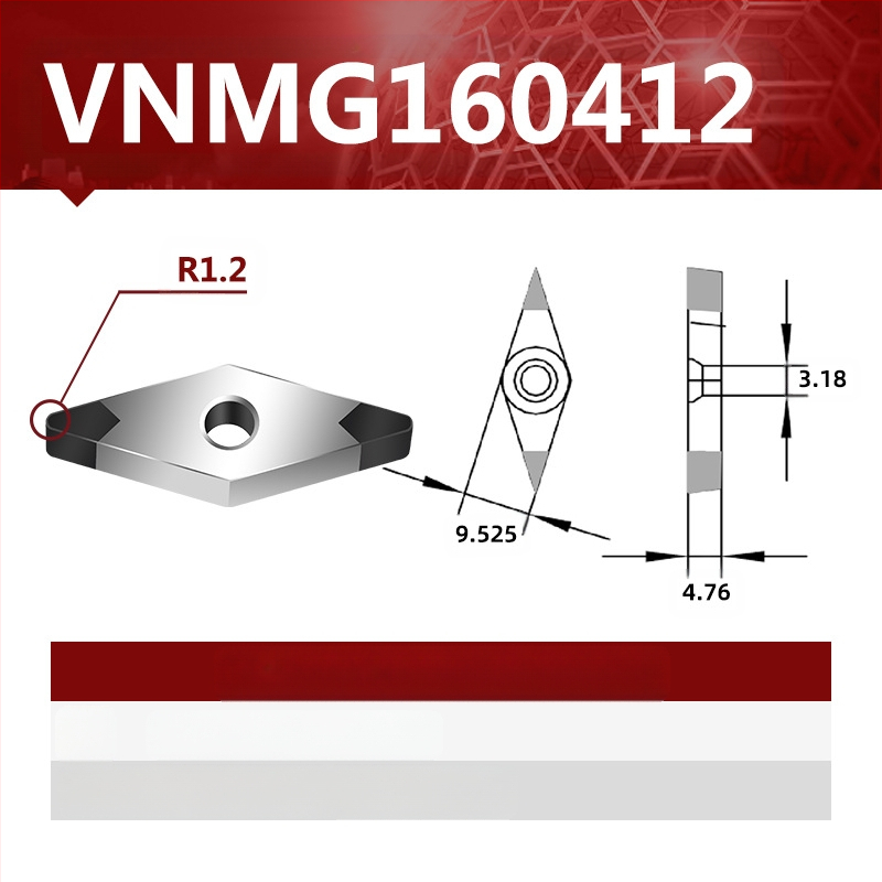 CBN CNC sukamasis peilis VNMG160404/08/12 – NC pjovimo įrankis