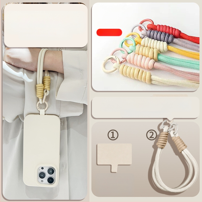 Ланярд за мобилен телефон с найлонов плетен шнур, марка Wooani, творчески стил, декоративна висулка