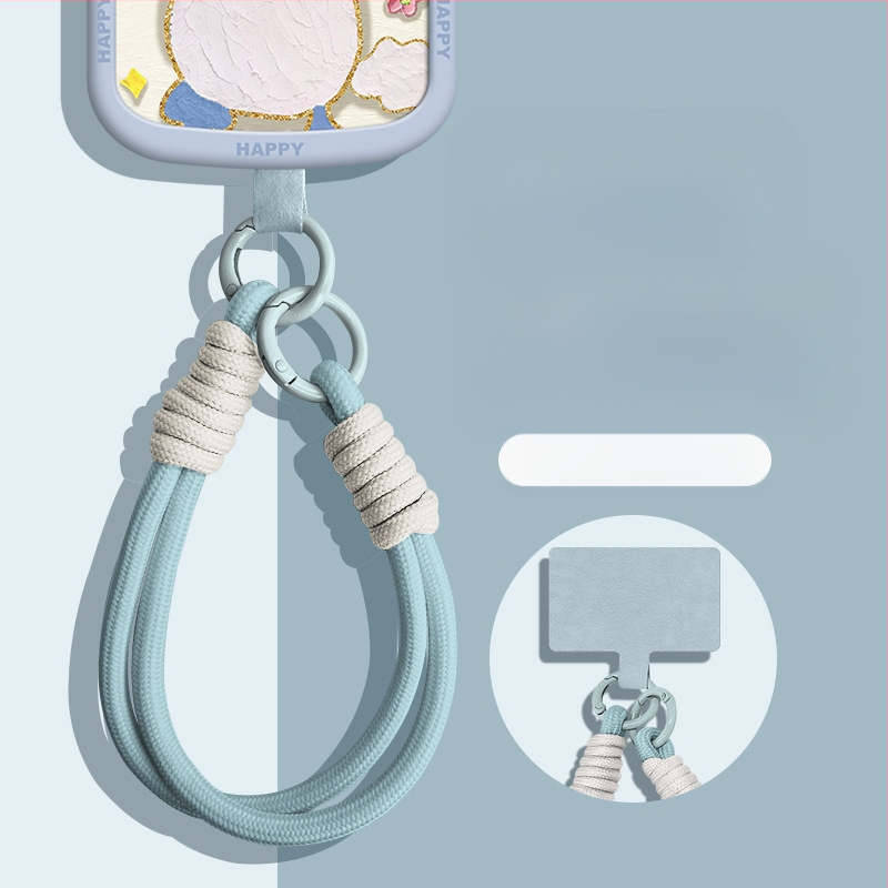 Ланярд за мобилен телефон с найлонов плетен шнур, марка Wooani, творчески стил, декоративна висулка