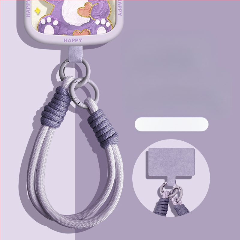 Ланярд за мобилен телефон с найлонов плетен шнур, марка Wooani, творчески стил, декоративна висулка