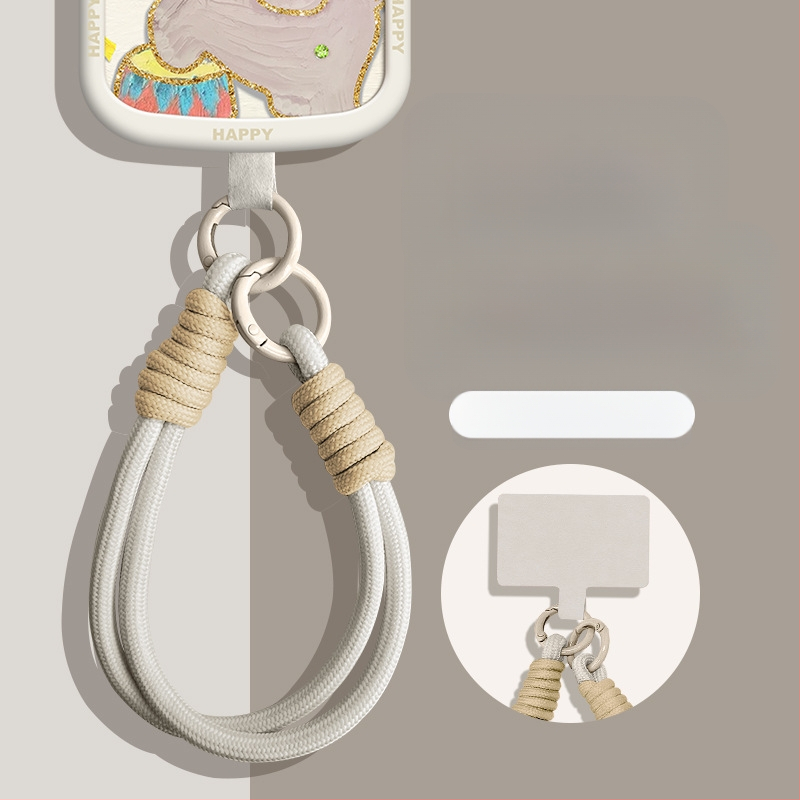 Ланярд за мобилен телефон с найлонов плетен шнур, марка Wooani, творчески стил, декоративна висулка