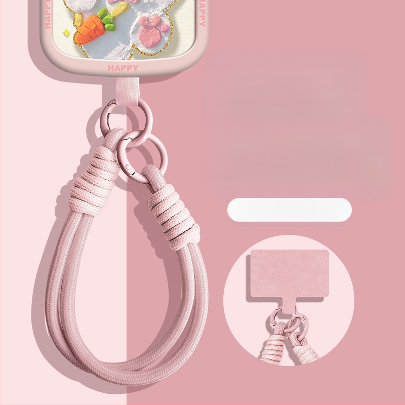 Ланярд за мобилен телефон с найлонов плетен шнур, марка Wooani, творчески стил, декоративна висулка