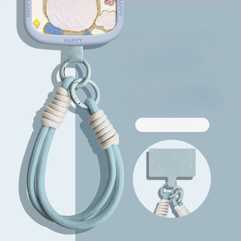 Ланярд за мобилен телефон с найлонов плетен шнур, марка Wooani, творчески стил, декоративна висулка