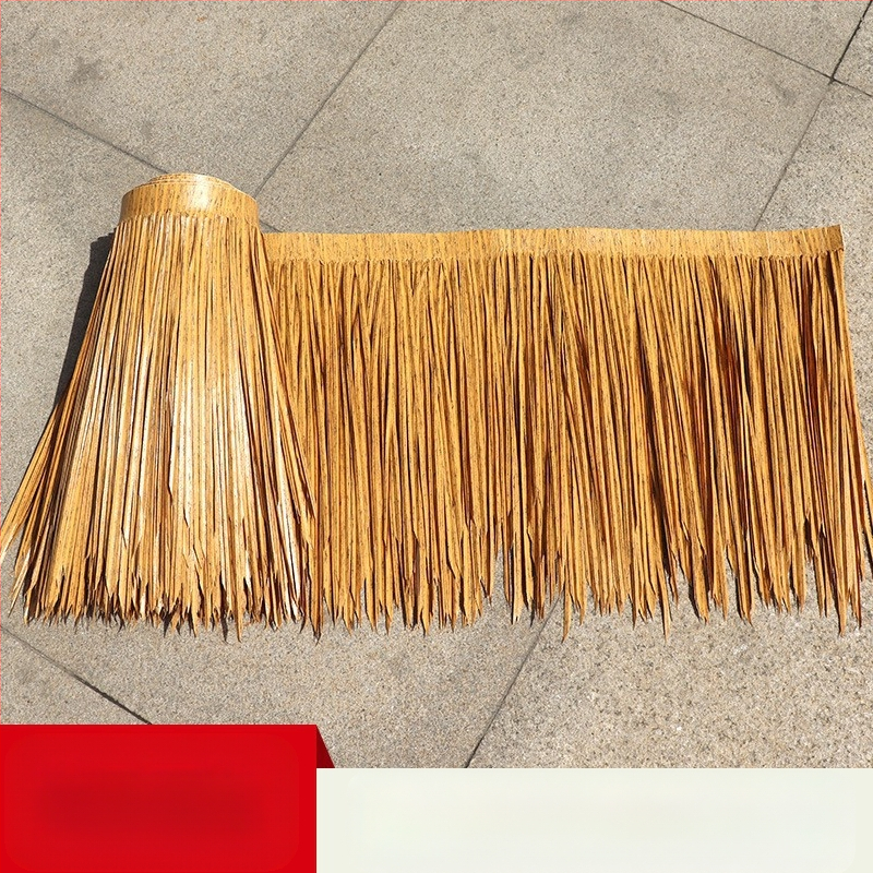 Minkštos PVC šiaudų stogo plokštė lauko Havaju vakarėlių dekoracijai, pritaikoma, karštu liejimu vienoje dalyje formuojama, pakuojama į skaidrią PP pakuotę