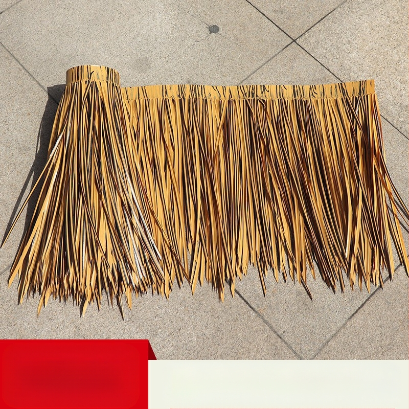 Minkštos PVC šiaudų stogo plokštė lauko Havaju vakarėlių dekoracijai, pritaikoma, karštu liejimu vienoje dalyje formuojama, pakuojama į skaidrią PP pakuotę