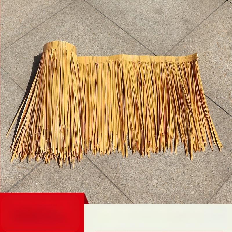 Minkštos PVC šiaudų stogo plokštė lauko Havaju vakarėlių dekoracijai, pritaikoma, karštu liejimu vienoje dalyje formuojama, pakuojama į skaidrią PP pakuotę