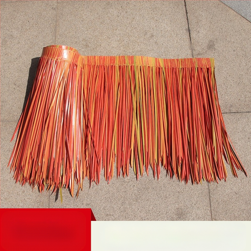 Minkštos PVC šiaudų stogo plokštė lauko Havaju vakarėlių dekoracijai, pritaikoma, karštu liejimu vienoje dalyje formuojama, pakuojama į skaidrią PP pakuotę