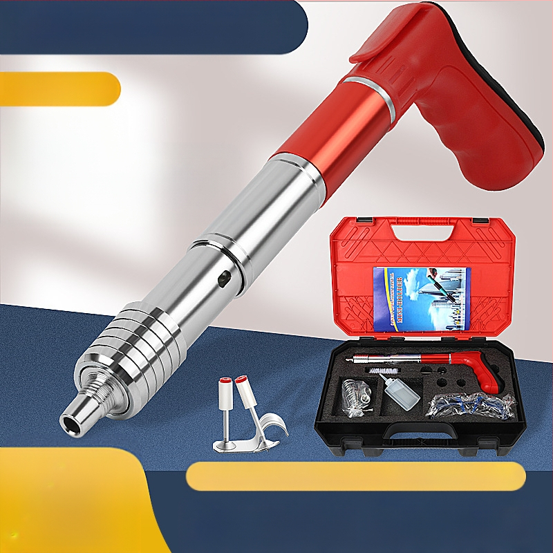 Пистолет за пирони за рамково строителство; стоманено тяло; ниско ниво на шум