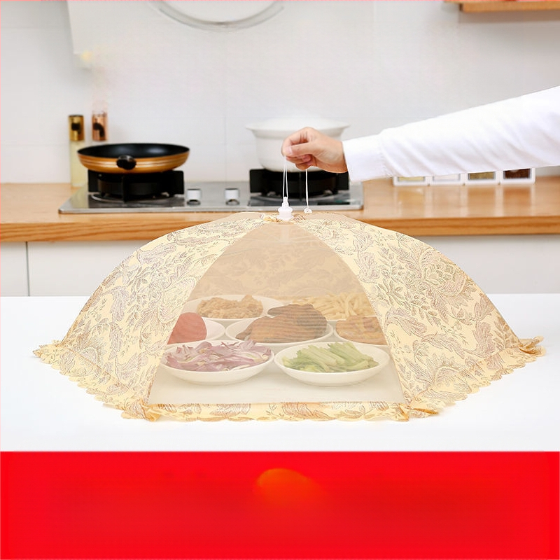 Stačiakampis sulankstomas tinklinis dangtelis maistui ir daržovėms – nuo musių, dulkių, virtuvės