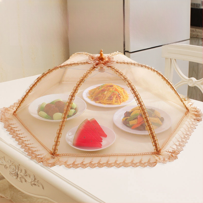 Stačiakampis sulankstomas tinklinis dangtelis maistui ir daržovėms – nuo musių, dulkių, virtuvės