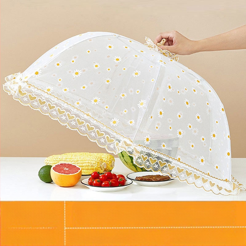 Stačiakampis sulankstomas tinklinis dangtelis maistui ir daržovėms – nuo musių, dulkių, virtuvės