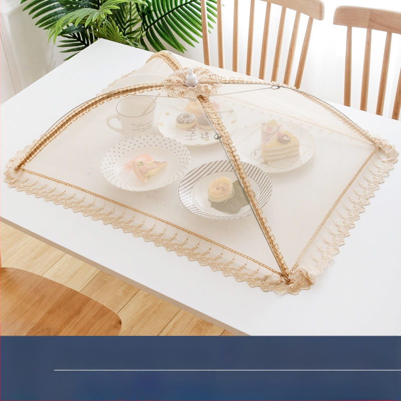 Stačiakampis sulankstomas tinklinis dangtelis maistui ir daržovėms – nuo musių, dulkių, virtuvės