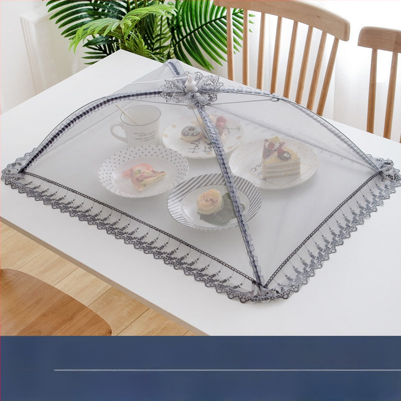 Stačiakampis sulankstomas tinklinis dangtelis maistui ir daržovėms – nuo musių, dulkių, virtuvės