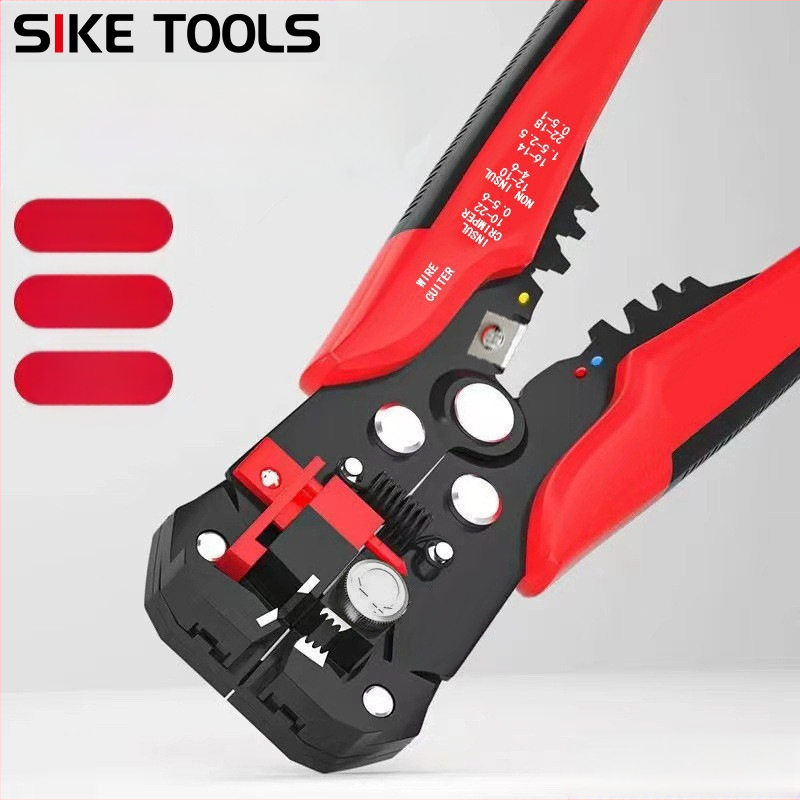 Električarski alat za skidanje izolacije s automatskim rezanjem, četverozub i trozub, ravna glava, težina 0,362 kg, marka Shandong Sike Tools