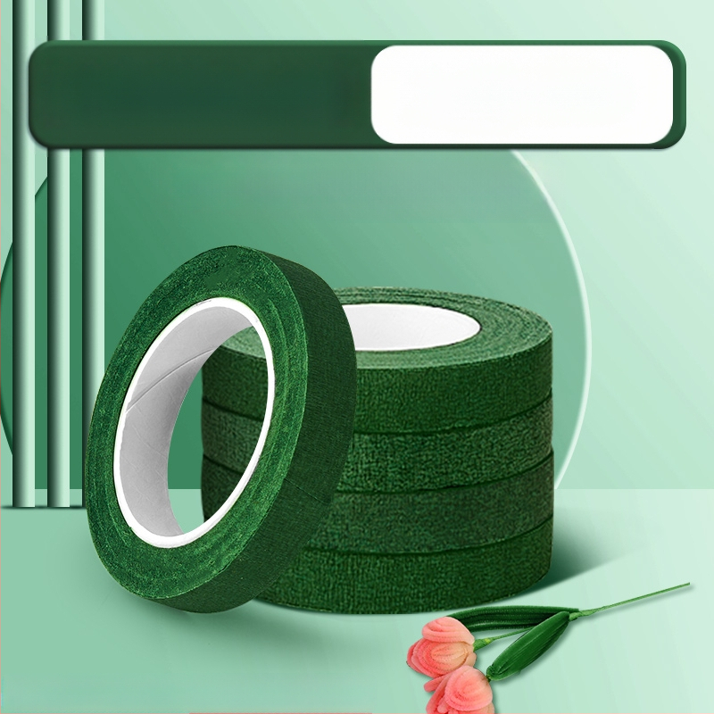 Rankų darbo gėlių popieriaus juosta su PVC pagrindu puokštėms ir girliandoms — 10 ritinėlių