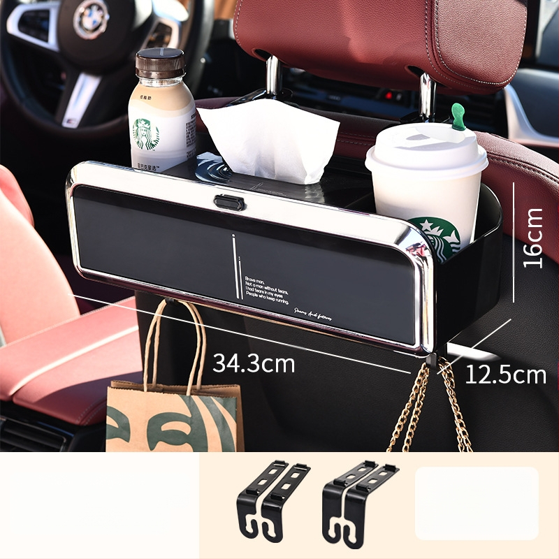 Automobilių servetėlių dėžutė – daugiafunkcinė saugykla, plastikinis korpusas, šiuolaikiškas minimalistinis stilius, pritaikoma