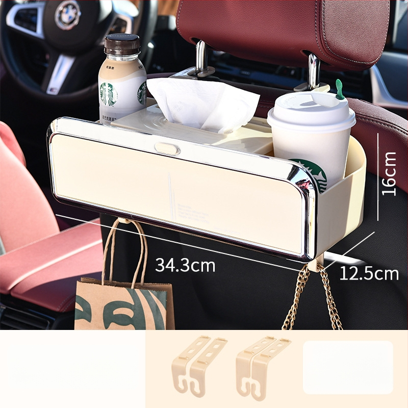 Automobilių servetėlių dėžutė – daugiafunkcinė saugykla, plastikinis korpusas, šiuolaikiškas minimalistinis stilius, pritaikoma