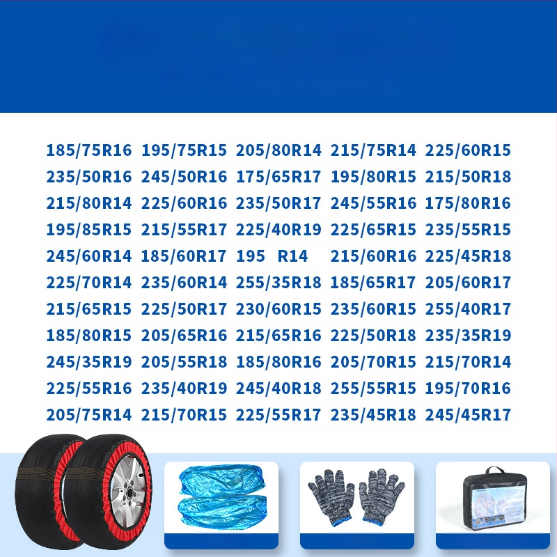 Peace and Peace téli gumi zoknik — csúszásmentes textil, testreszabható speciális autókhoz, súly 1–1,5 kg