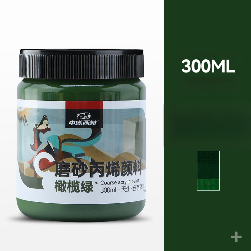 Zhongsheng Painting Material tekstūru gleznošanai pigmentu komplekts, polipropilēna pamats, 300 ml tilpums, 36 pudelēs kastē, IP atļauja mākslas radīšanai