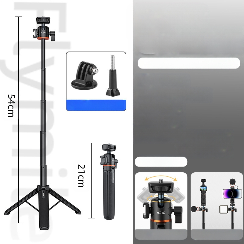 Držač/adapter za Action4/5 Pro – ručni selfie štapić i tripod za sportsku kameru, Pocket 3 proširenje, nosivost 1 kg, 3 sekcije