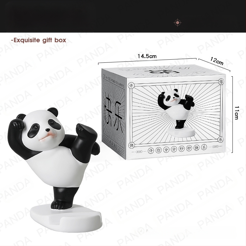 Βάση τηλεφώνου γραφείου με φιγούρα Panda, από ρητίνη, σε απλό και μοντέρνο στυλ