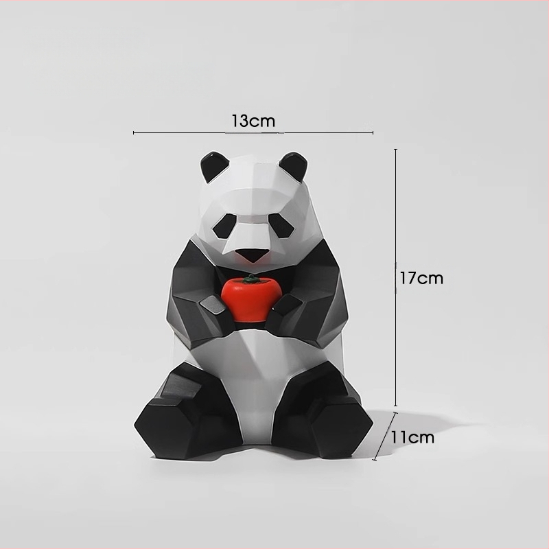 Βάση τηλεφώνου γραφείου με φιγούρα Panda, από ρητίνη, σε απλό και μοντέρνο στυλ